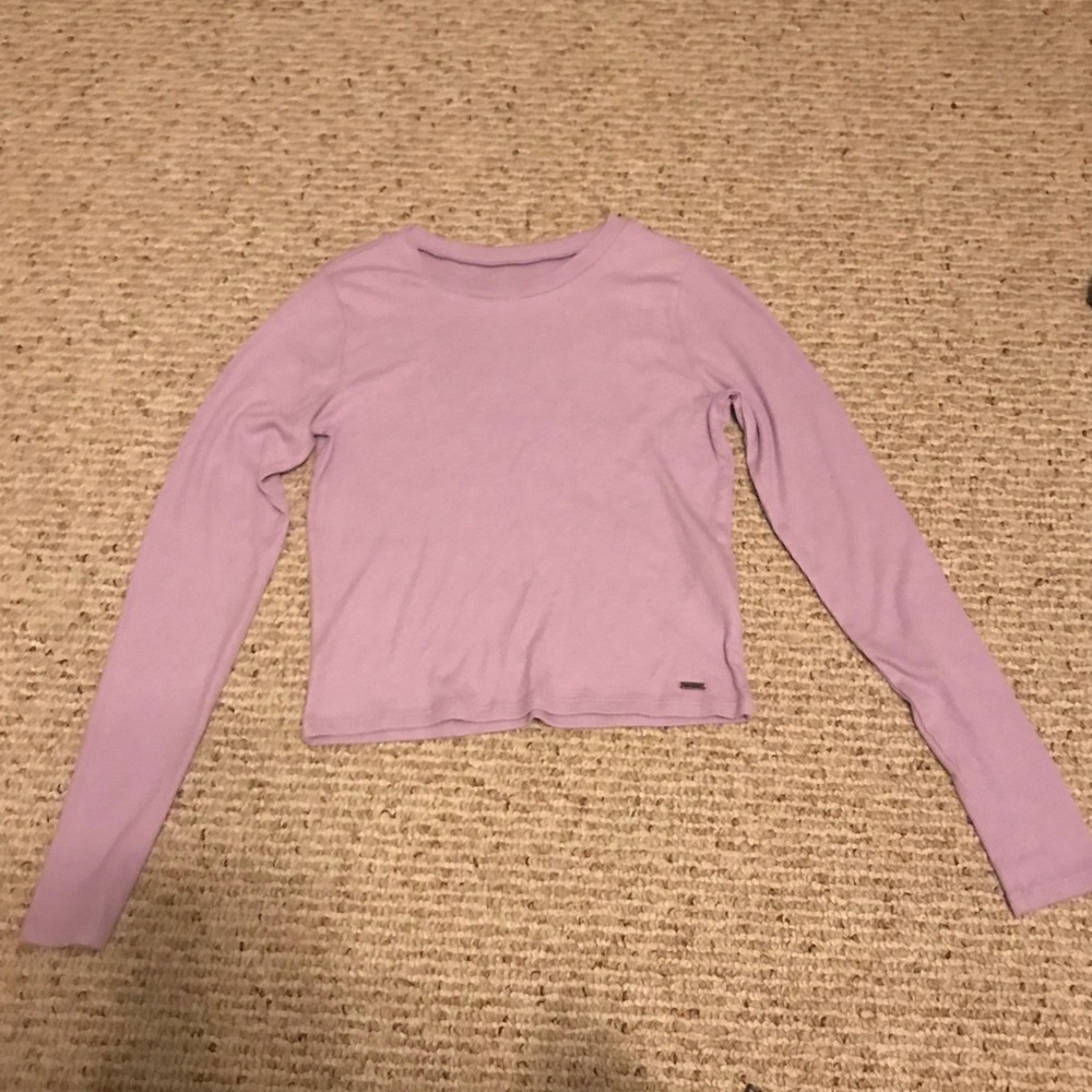 purple long sleeve shirt from hollister